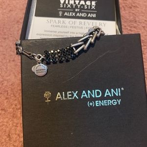 NIB Alex and Audi 66 vintage bracelet spark of reverie silver and black